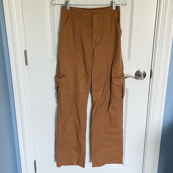 Abercrombie & Fitch Brown Cotton Relaxed Straight Cargo Pants - 47007 - Picture 9 of 12